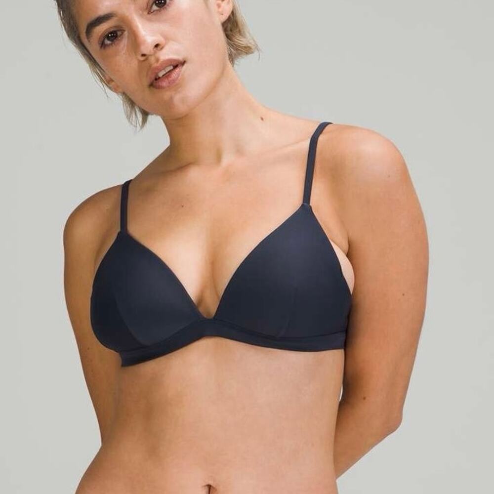 Lululemon NWT Waterslide Swim Top A/B Straight Strap Size 8 True Navy NEW